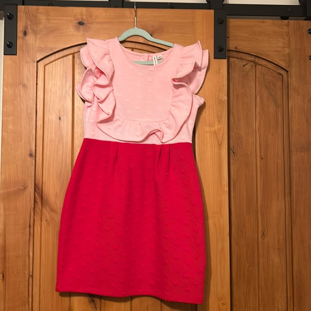Pink and red Janie and jack dress girls size 12